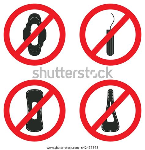 Stop Do Not Throw Feminine Products Stock Vector Royalty Free