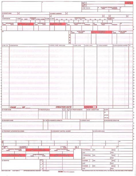 Overview Of The Ub 04 Billing Claim Form