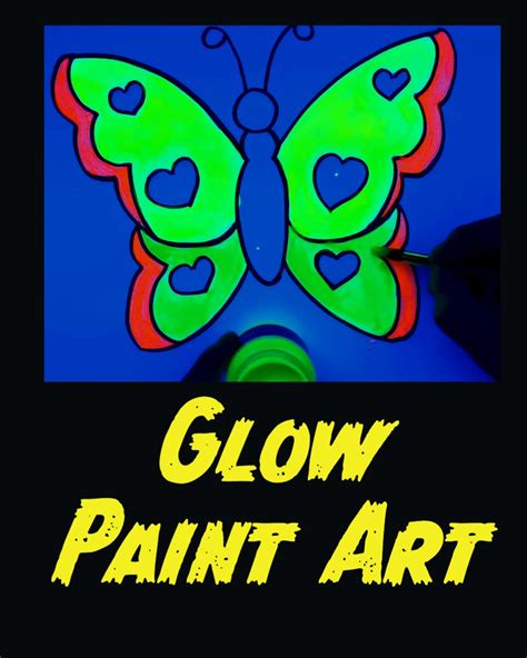 Painting with glow paint | Glow paint, Painting, Art painting