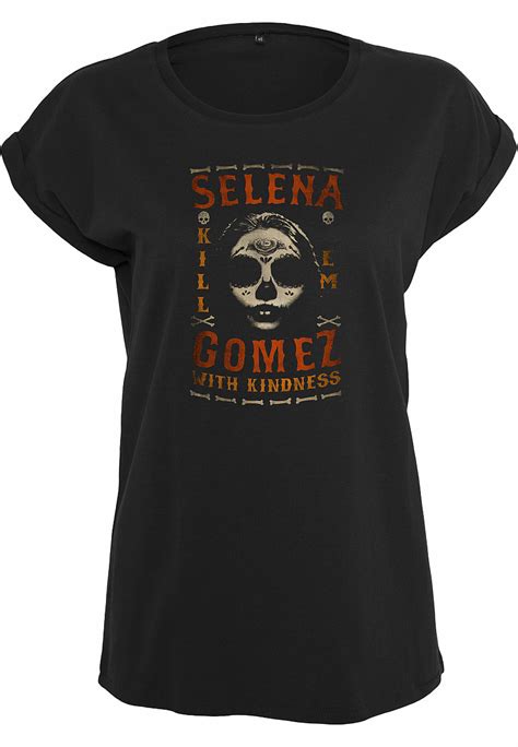 Selena Gomez Tričko Kill Em Skull Tee Girly Black Dámské Musicwear