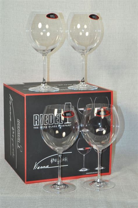 Riedel Vienna Concentrated Red Wine Glasses Set4 11790 Germany Nib