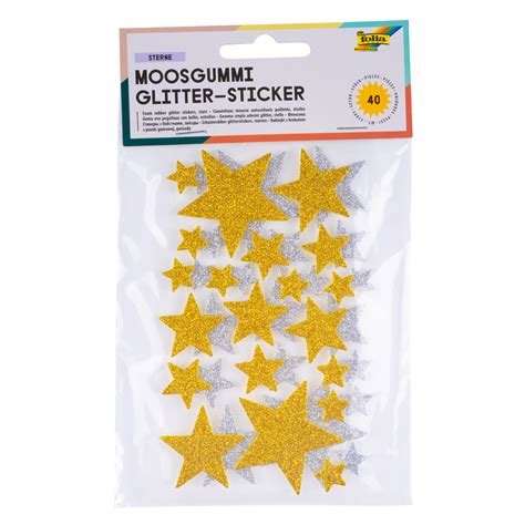 Glitter Sterne Moosgummi Sterne Folia