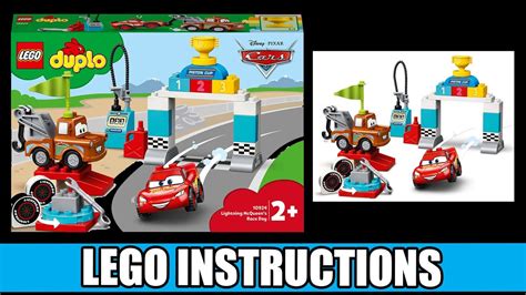 Lego Instructions How To Build Lego Lightning Mcqueens Race Day 10924 Lego Disney Duplo