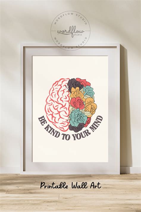 Mental Health Poster Be Kind To Your Mind Therapy Office Decor School