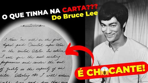 A Carta De Bruce Lee é Chocante O Que Tinha Escrito Na Carta Do Bruce