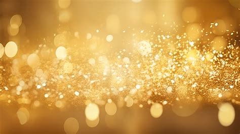 Gold Background Glitter Light Abstract Background For Christmas