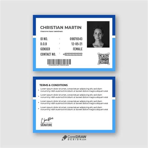 Download Corporate Abstract Id Card Template Vector Coreldraw Design