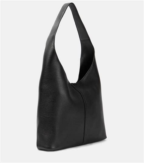 Locker North South Medium Leather Shoulder Bag In Black Balenciaga