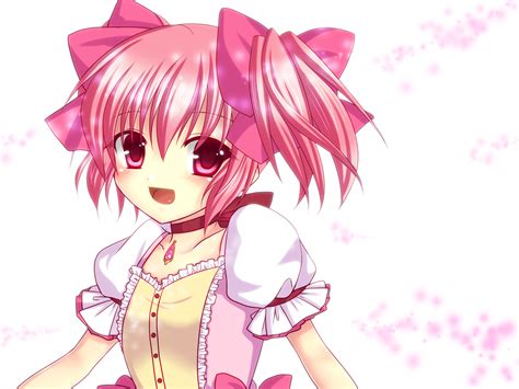 Blush Close Kaname Madoka Mahou Shoujo Madoka Magica Pink Eyes Pink