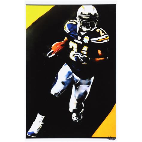 LaDainian Tomlinson Chargers LE 12x18 Lithograph By Joshua Barton