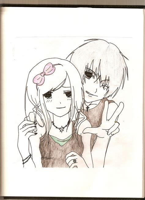 Cute Emo Couple by xJammyDodgerx on DeviantArt