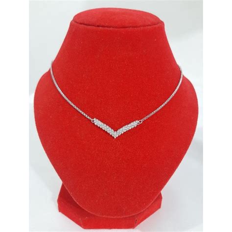 Jual Kalung Aurel Fuji Perak Asli 925 Lapis Mas Putih Shopee Indonesia