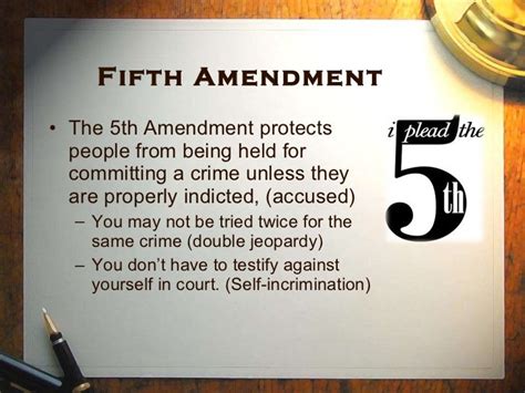 5th Amendment Examples