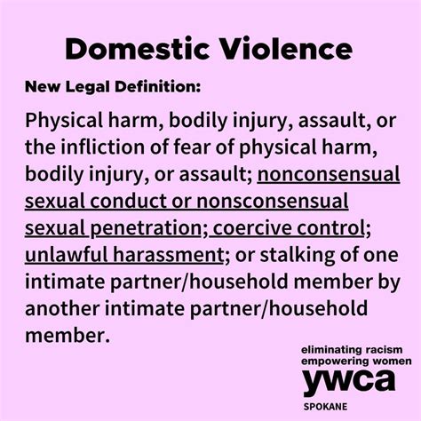 New Domestic Violence Law In Effect July 1st Ywca Spokane