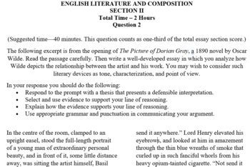 AP Literature Composition Prose Essay FRQ 2 Prompt The Picture Of