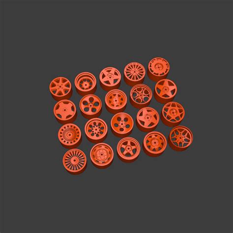 SCALE CAR RIMS COMMERCIAL SET HOT WHEELS MATCHBOX D