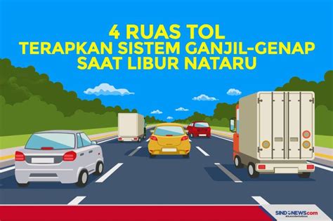 SINDO Hi Lite Ruas Tol Ini Terapkan Sistem Ganjil Genap Saat Libur Nataru