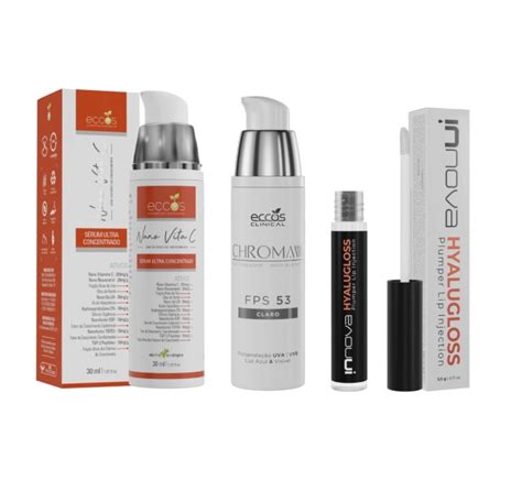 Kit Presente Power Makeup Eccos Cosm Ticos Bcmed