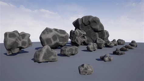 Stylized Rocks Vol 1 Gamedev Market