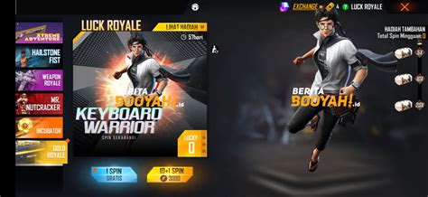 Bundle Keyboard Warrior FF Hadir Sebagai Gold Royale Baru Free Fire