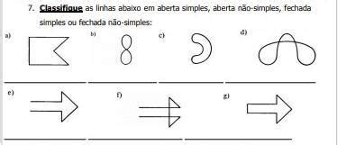 Classifique As Linhas Abaixo Em Aberta Simples Fechada Simples Ou