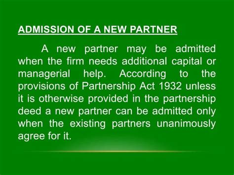 Reconstitution Of A Partnership Firm Admission Of Ppt