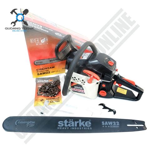 Jual Chainsaw 22 STARKE SAW22 2Tak Mesin Gergaji Kayu Chain Saw Bar