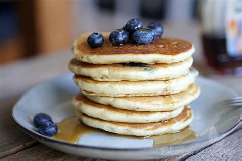 Leckere Blaubeer Buttermilch Pancakes Blueberry Vegan