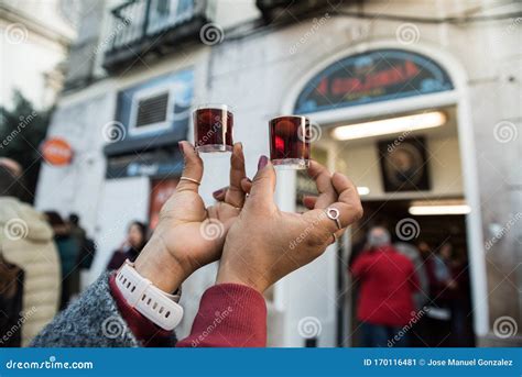 Ginjinha Or Ginja Portuguese Liqueur Made By Infusing Ginja Berries