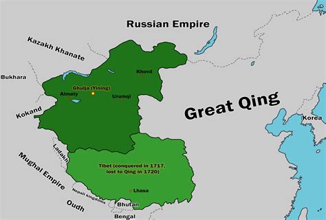 Dzungar (Mongol) Khanate in the 1700s : r/MapPorn