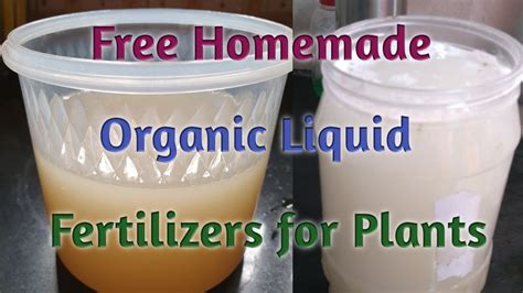 Free Homemade Organic Liquid Fertilizers For Plants Homemade