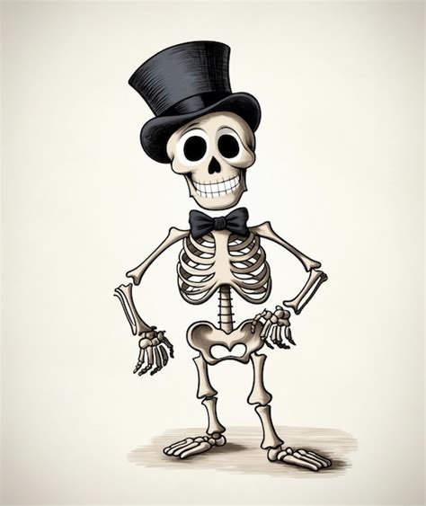 Realistic Skeleton Clip Art Images Premium Ai Generated Image