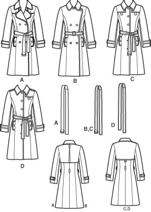 Designs Burberry Trench Coat Sewing Pattern Ibnanilianna