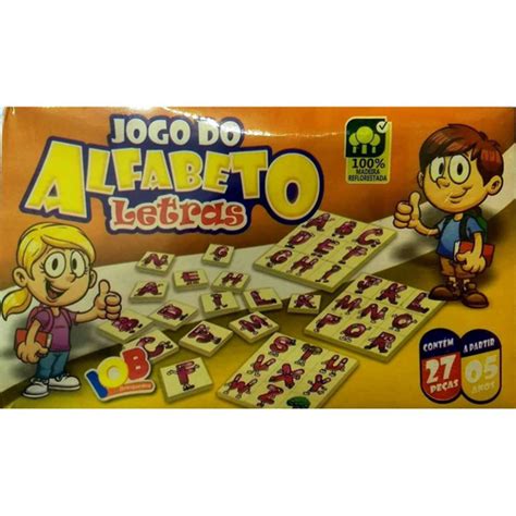 Brinquedo Educativo Pedag Gico Madeira Jogo Alfabeto Letras Em Promo O