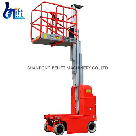 High End Portable One Man Single Self Propelled Vertical Mast Lift