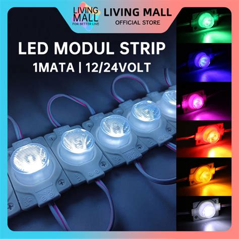 LED Modul Strip 1 Mata 12V 24V Lampu Modul Mata Timbul 3030 SMD