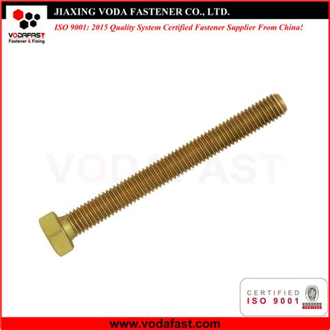 Vodafast Din Iso Hex Bolt Yellow Zinc Plated Metric Thread