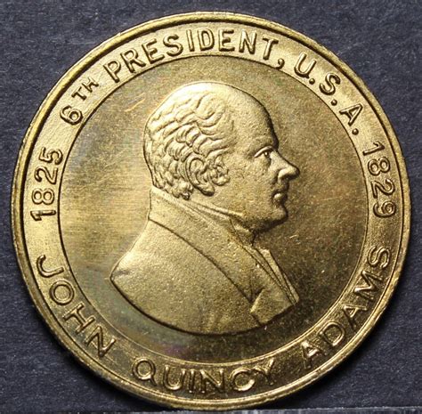 John Quincy Adams 8th President Bronze Medallion The Diarist Old Man