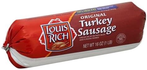 Louis Rich Turkey, Original Sausage - 16 oz, Nutrition Information | Innit