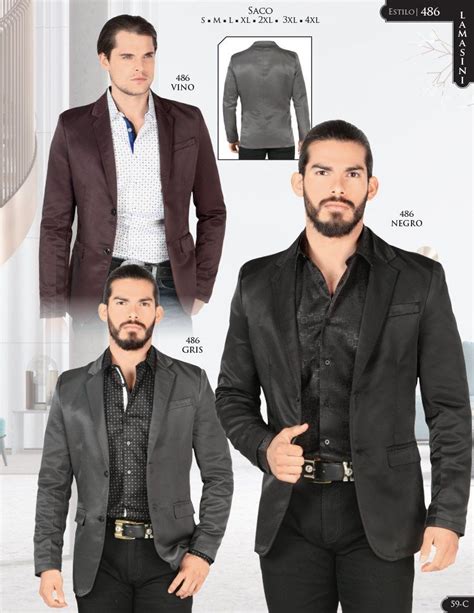 Saco Vaquero Para Hombre LAM 486 Vino Small Trajes Vaqueros Para