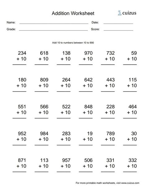 Addition Worksheets | Math worksheets, Free math worksheets, Free math