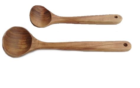 Cuillère Louche en Olivier 25 Cm Bois Poterie