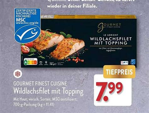 Gourmet Finest Cuisine Wildlachsfilet Mit Topping Angebot Bei ALDI Nord