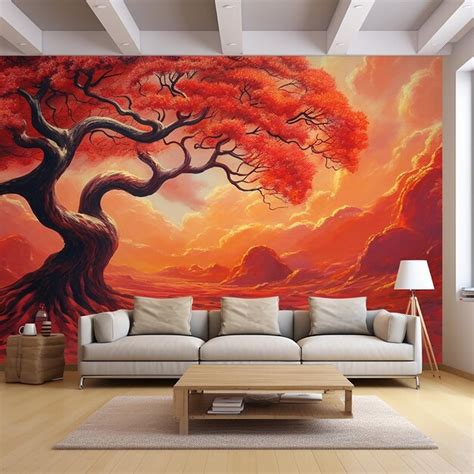 Premium Photo | 3D rendered luxury wall painting for living room