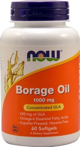 NOW Foods Borage Oil 1000 Mg 60 Softgels Kroger