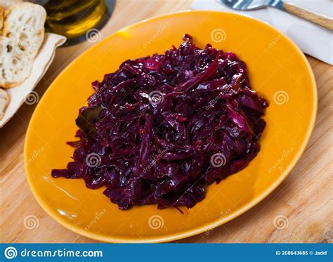 Braised Red Cabbage Stock Image Image Of Fresh Vegetables 208643685