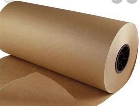 Wood Pulp Brown Kraft Paper Packaging Type Roll Gsm At Rs Kg