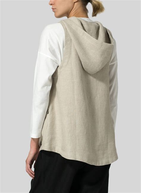 Linen Hooded Vest