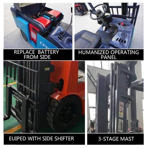 2500kg 4 Directional Compact Sit Down Battery Operated Forklift