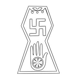 Jain Symbol Coloring Pages for Kids - Download Jain Symbol printable ...